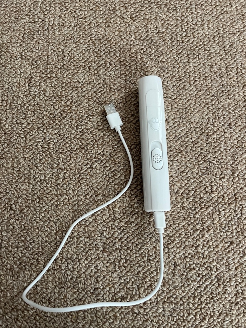 White USB Rechargeable Pet Nail Grinder Dremel